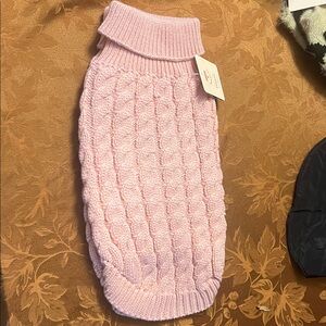 Pink Cable Knit Dog’s Sweater